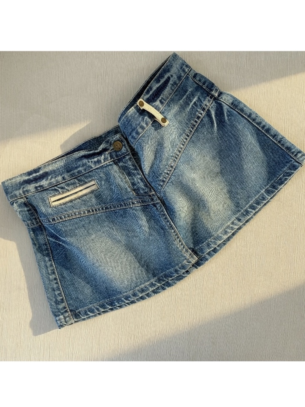 Vintage Just Cavalli Y2K Denim Micro Mini Skirt
